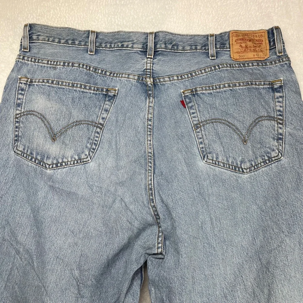 Levi's‎ 560 Comfort Fit Straight Jeans Men's Blue Denim Pockets Classic - 42X29